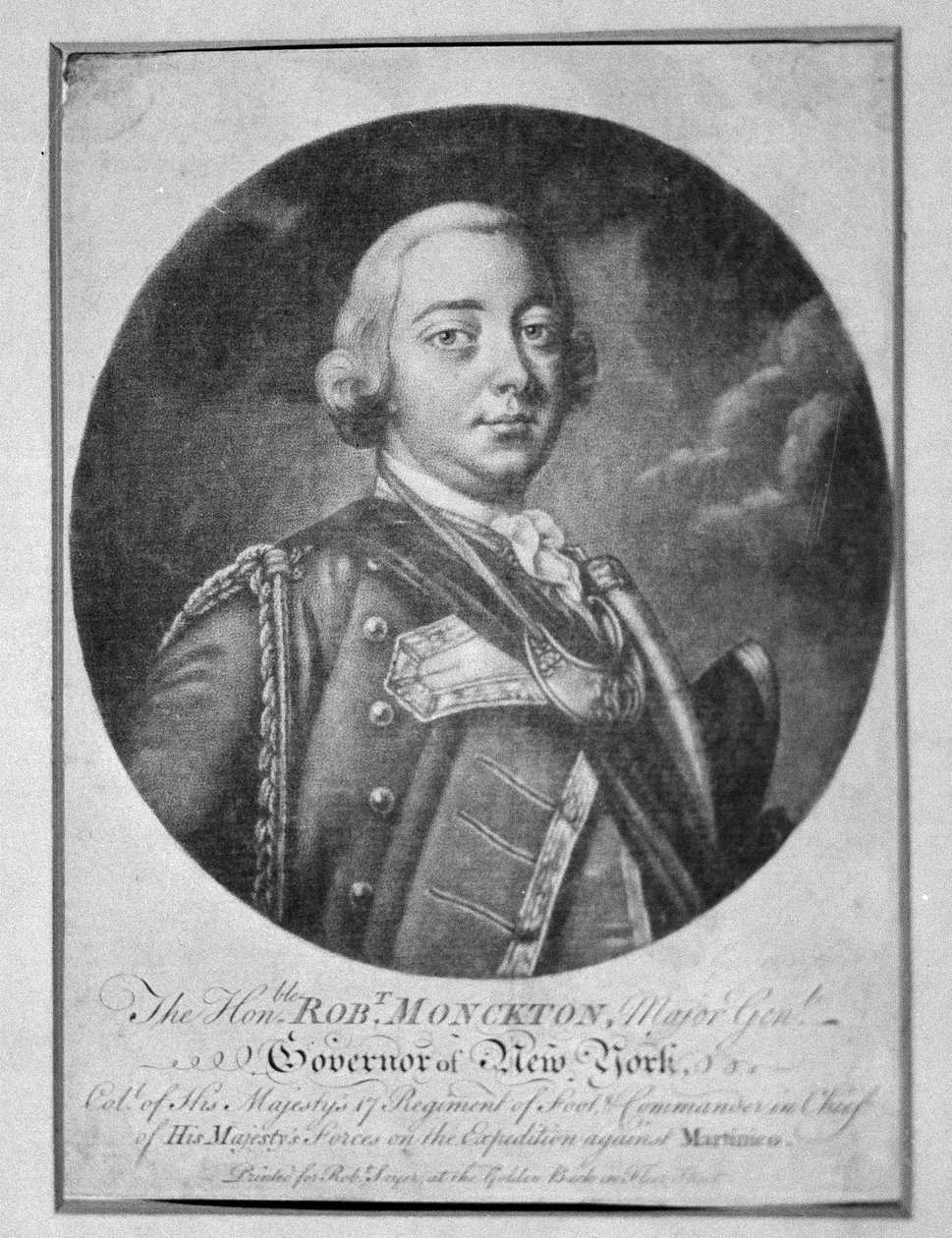 Generale Maggiore Robert Monckton da Thomas (after) Hudson