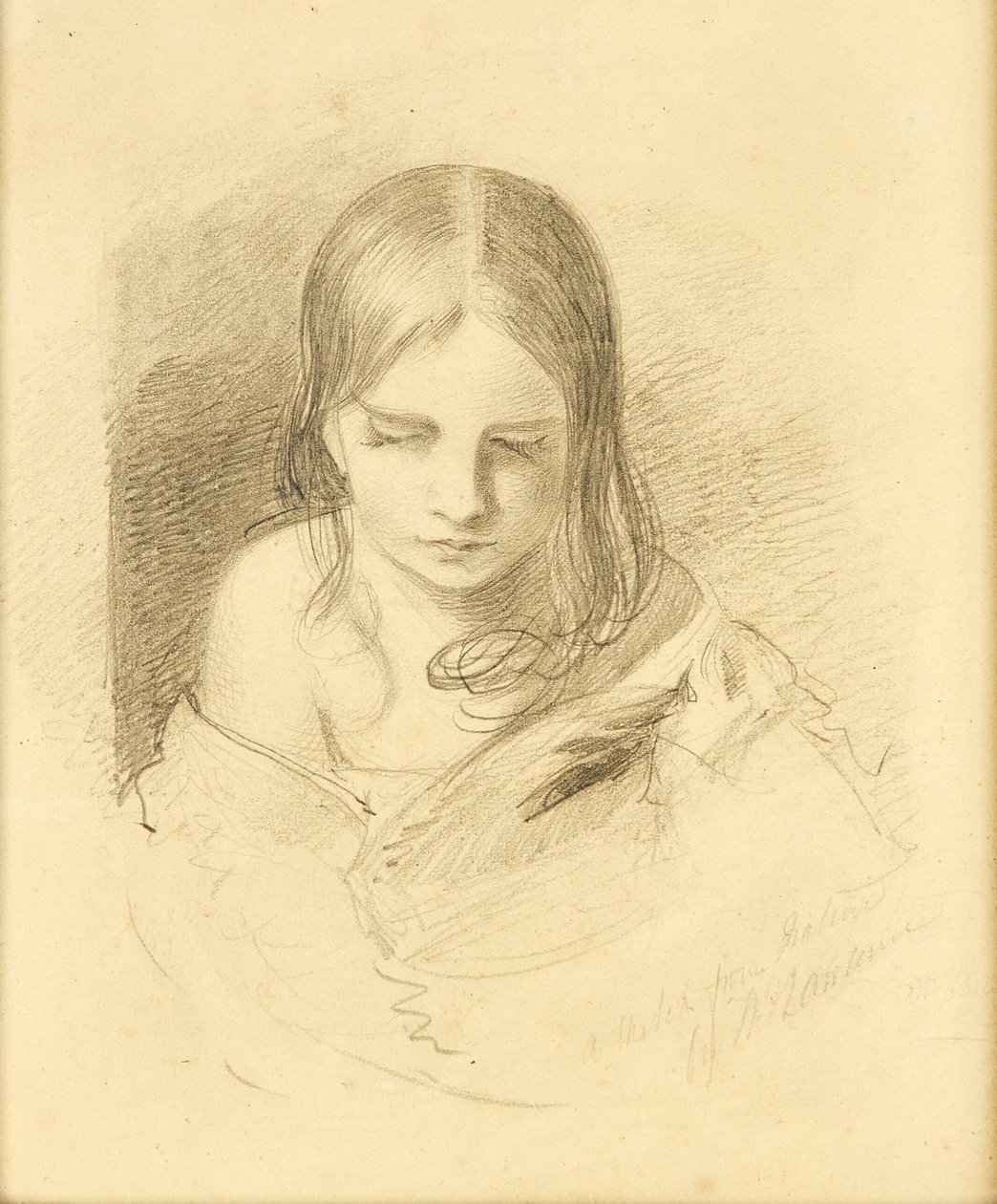 Schizzo dalla natura, detto essere Ines Fletcher da Thomas (after) Lawrence