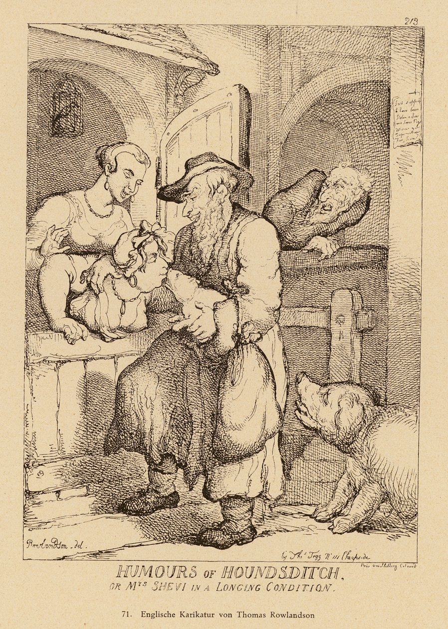 Gli umori di Houndsditch da Thomas (after) Rowlandson