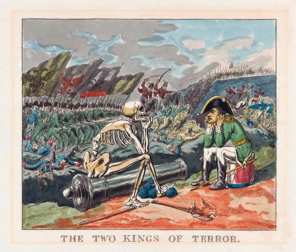 I due re del terrore. Napoleone e la morte. da Thomas (after) Rowlandson
