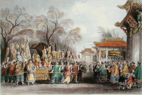 Cerimonia di 'Incontro con la Primavera', c.1850