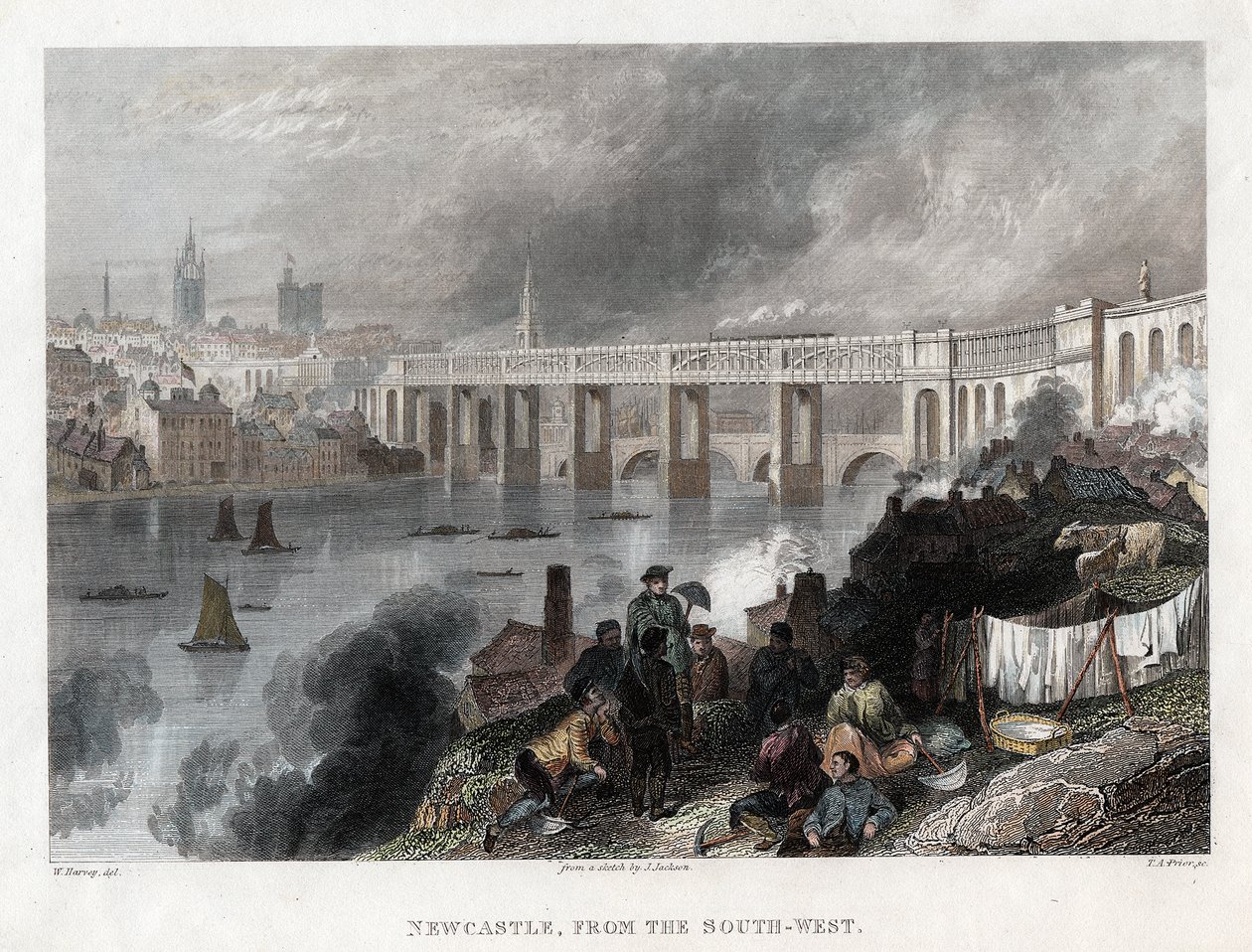 Ponte ad alto livello sul Tyne a Newcastle da Thomas Abiel Prior