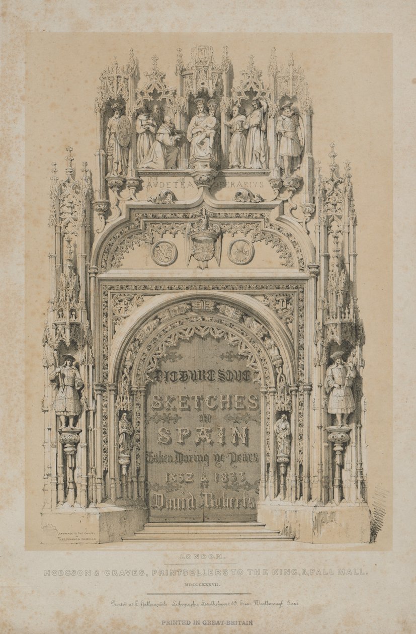 Schizzi pittoreschi in Spagna: Pagina del titolo, 1837 da Thomas Allom