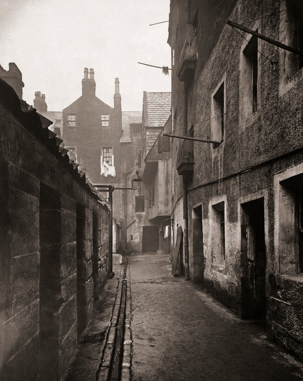 Close, High Street, Glasgow, Scozia da Thomas Annan