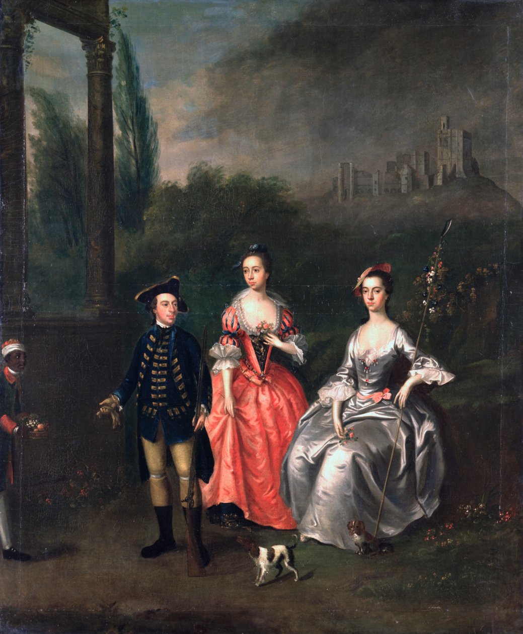 Ritratto del Capitano Fenwick, sua moglie Isabella Orde e sua sorella Ann, c.1746 da Thomas Bardwell