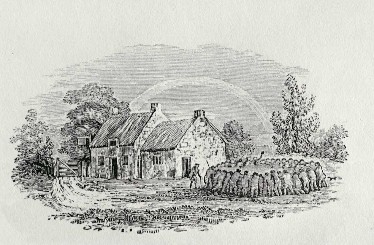 Combattimento di galli fuori da una locanda, c.1801, da 