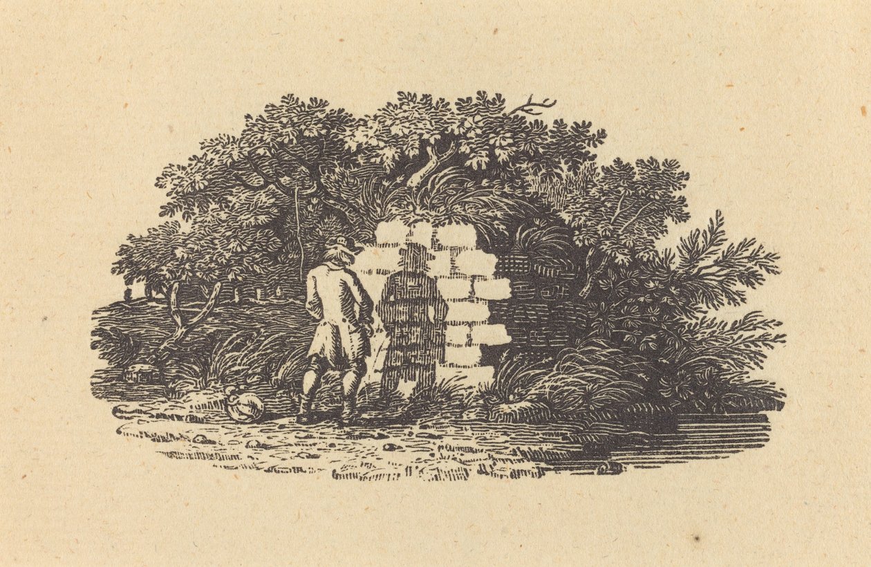 Uomo che urina da Thomas Bewick
