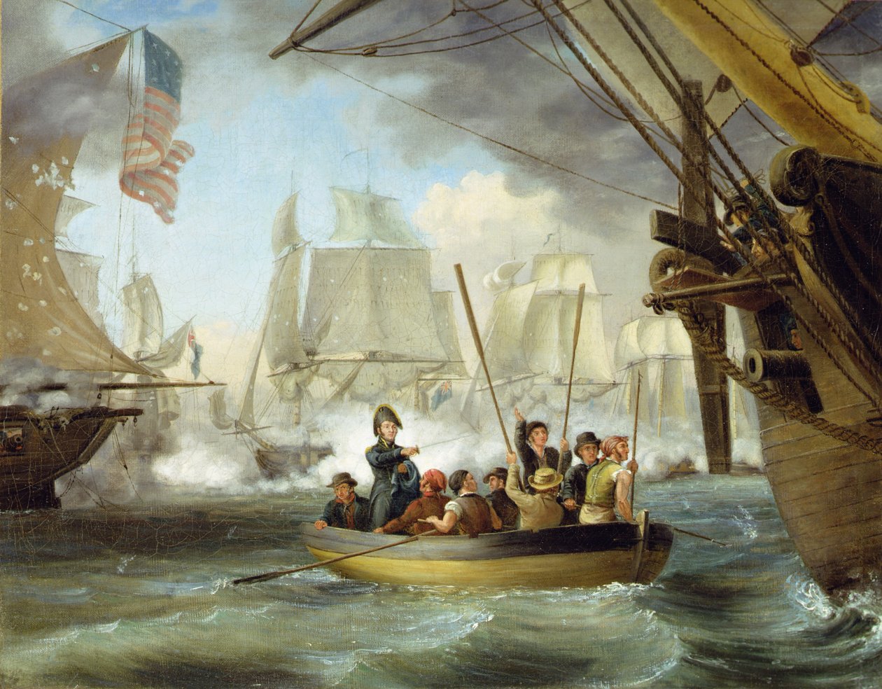 Commodoro Perry alla battaglia del Lago Erie da Thomas Birch