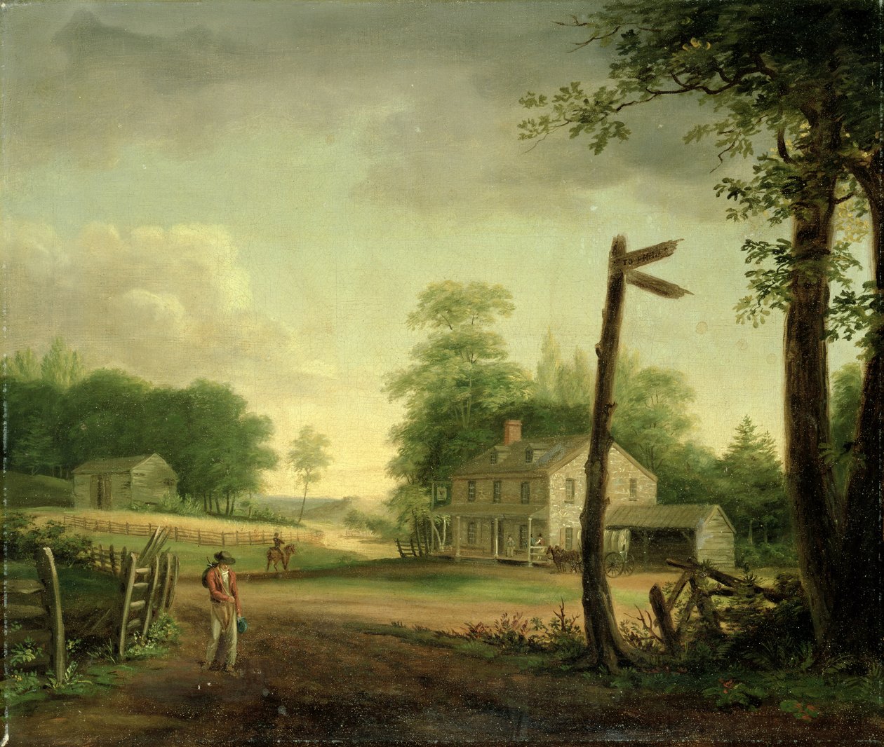 Locanda lungo la strada per Filadelfia da Thomas Birch