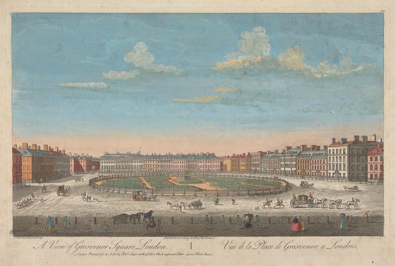 Veduta di Grosvenor Square, Londra da Thomas Bowles