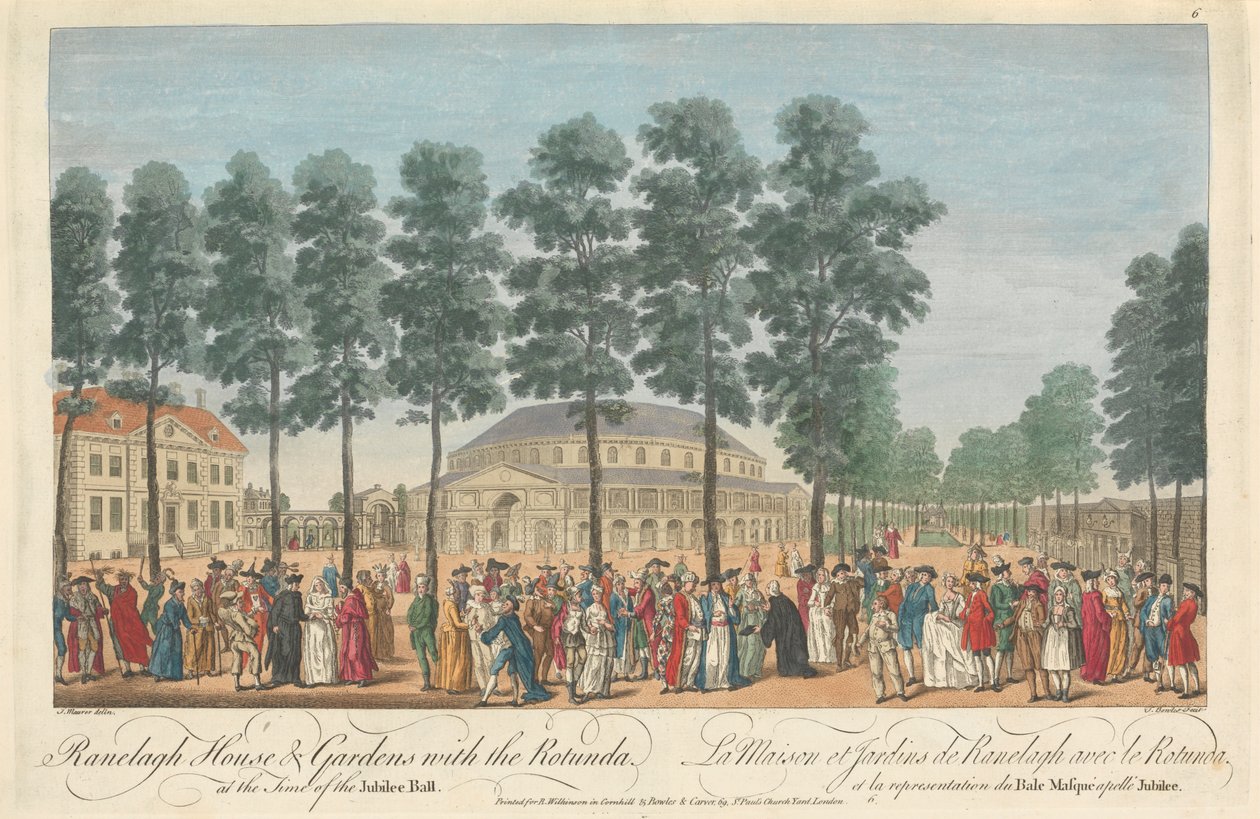Ranelagh House e Giardini con la Rotonda al Tempo del Ballo del Giubileo da Thomas Bowles