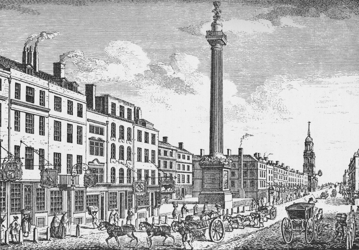 Il Monumento, Città di Londra, c1755 1903 da Thomas Bowles