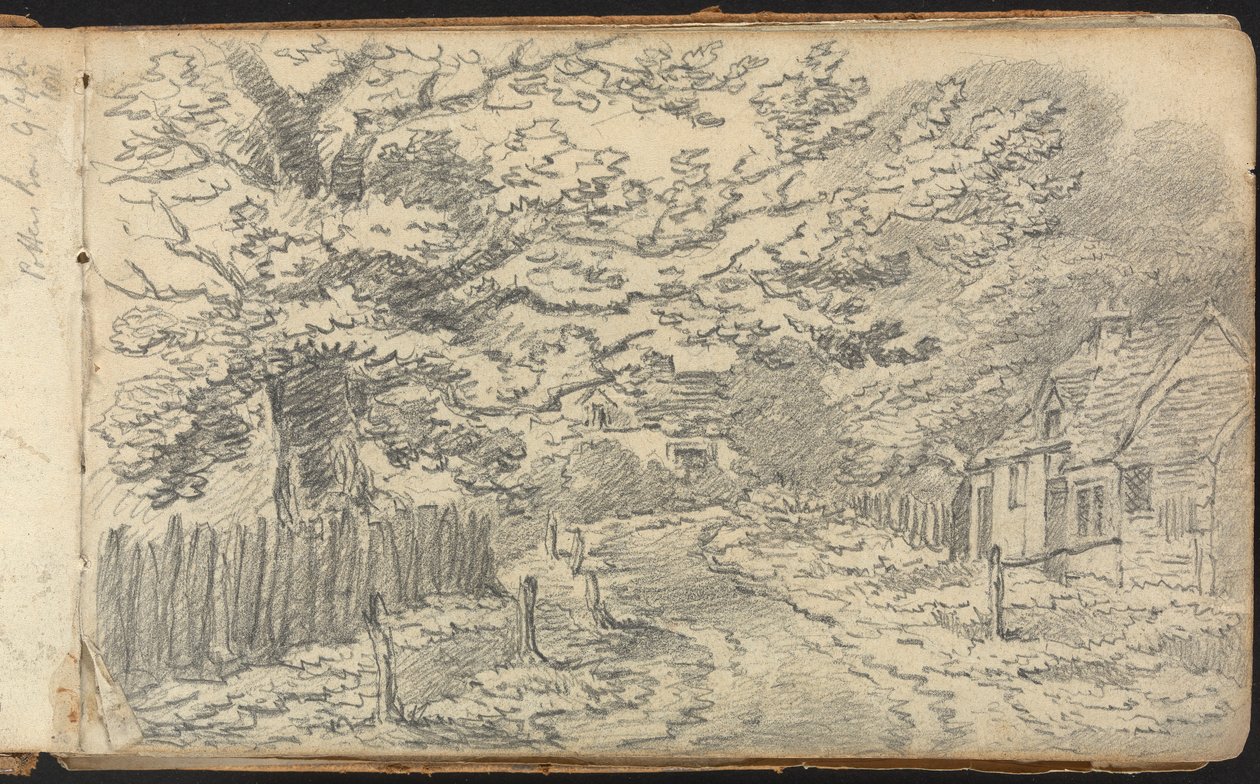 Album di Studi di Paesaggi e Figure: Strada Rurale vicino a Potten End da Thomas Bradshaw
