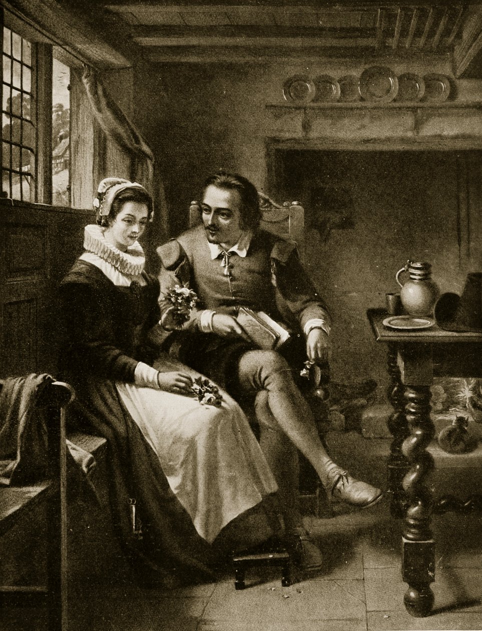 Il corteggiamento di Shakespeare, illustrazione da 
