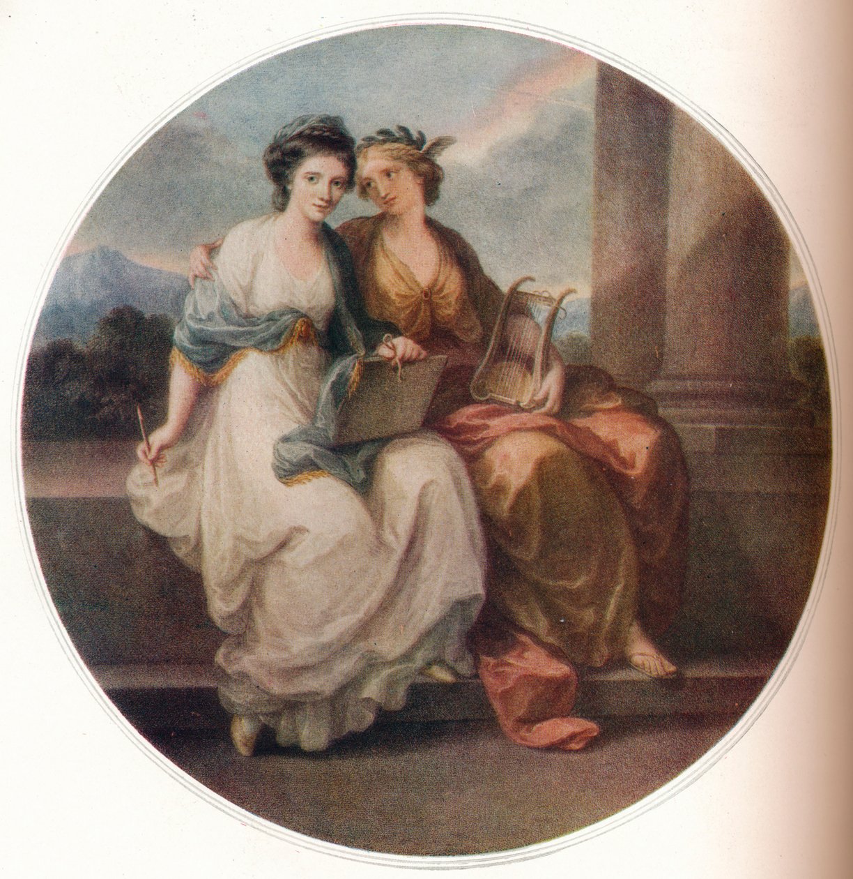 Angelica Kauffmann nel ruolo di Design che ascolta l