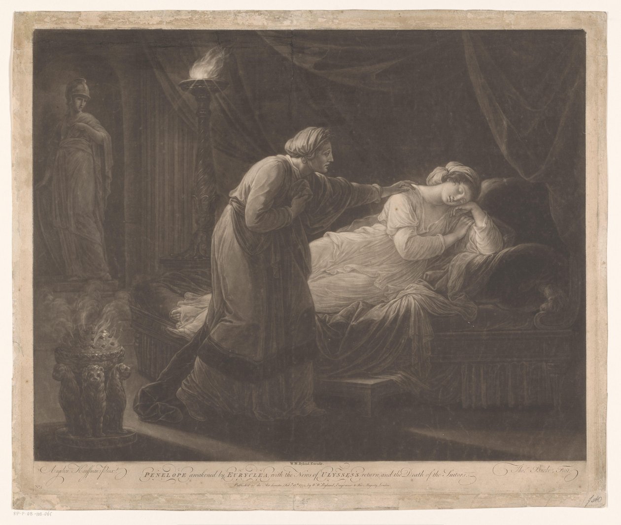 Penelope svegliata da Euryclea da Thomas Burke