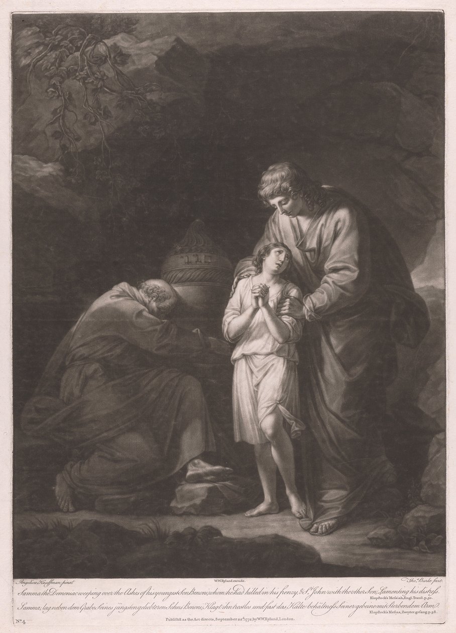 Samma il posseduto piange sulle ceneri del suo figlio più giovane Benoi da Thomas Burke