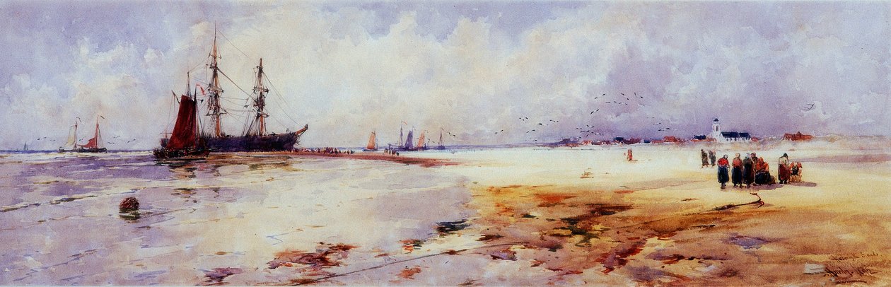Pescatori a Katwyk Sands da Thomas Bush Hardy