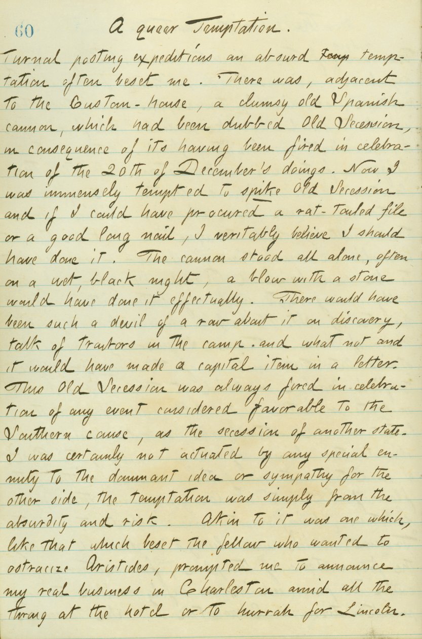 Diari di Thomas Butler Gunn - Volume 15, pagina 70, 12 gennaio 1861 da Thomas Butler Gunn