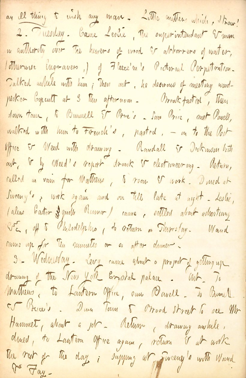 Diari di Thomas Butler Gunn - Volume 5, pagina 83, 1-3 novembre 1852 da Thomas Butler Gunn
