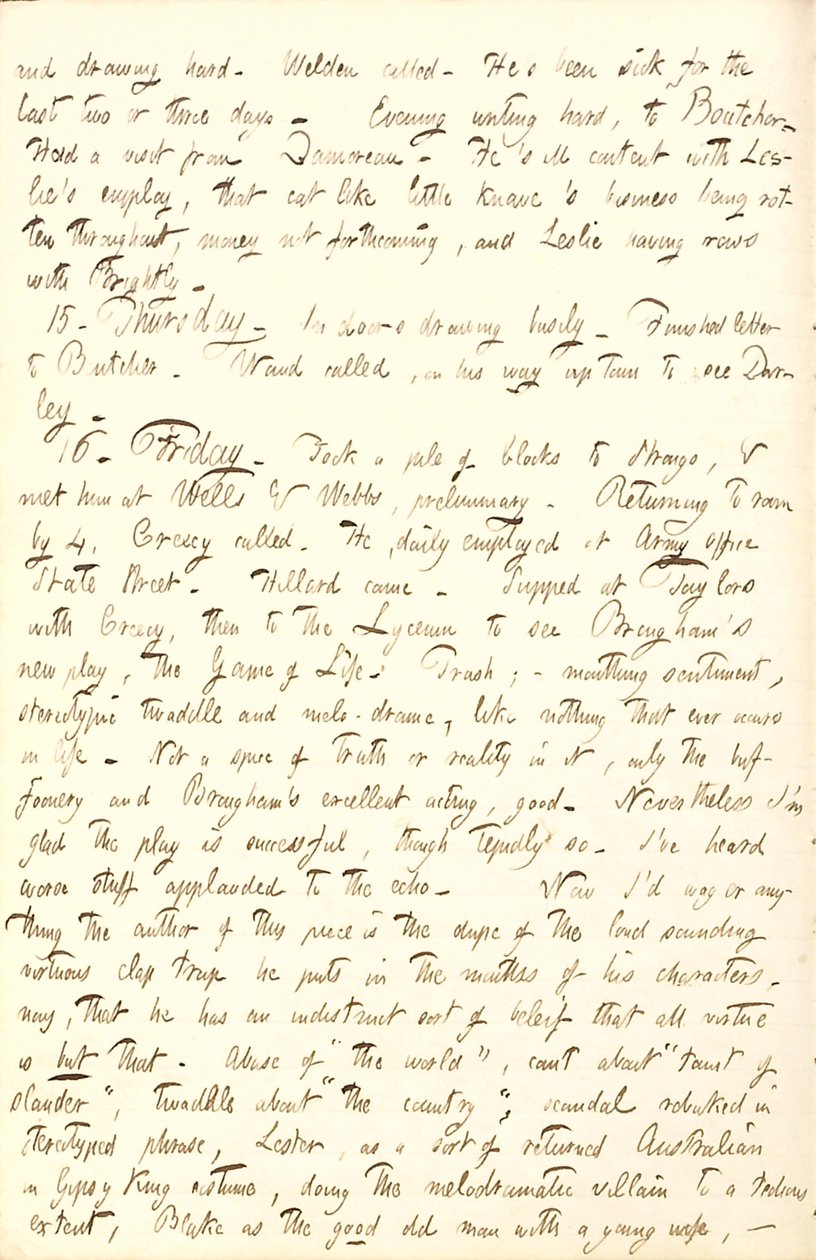 Diari di Thomas Butler Gunn - Volume 6, pagina 218, 14-16 dicembre 1853 da Thomas Butler Gunn
