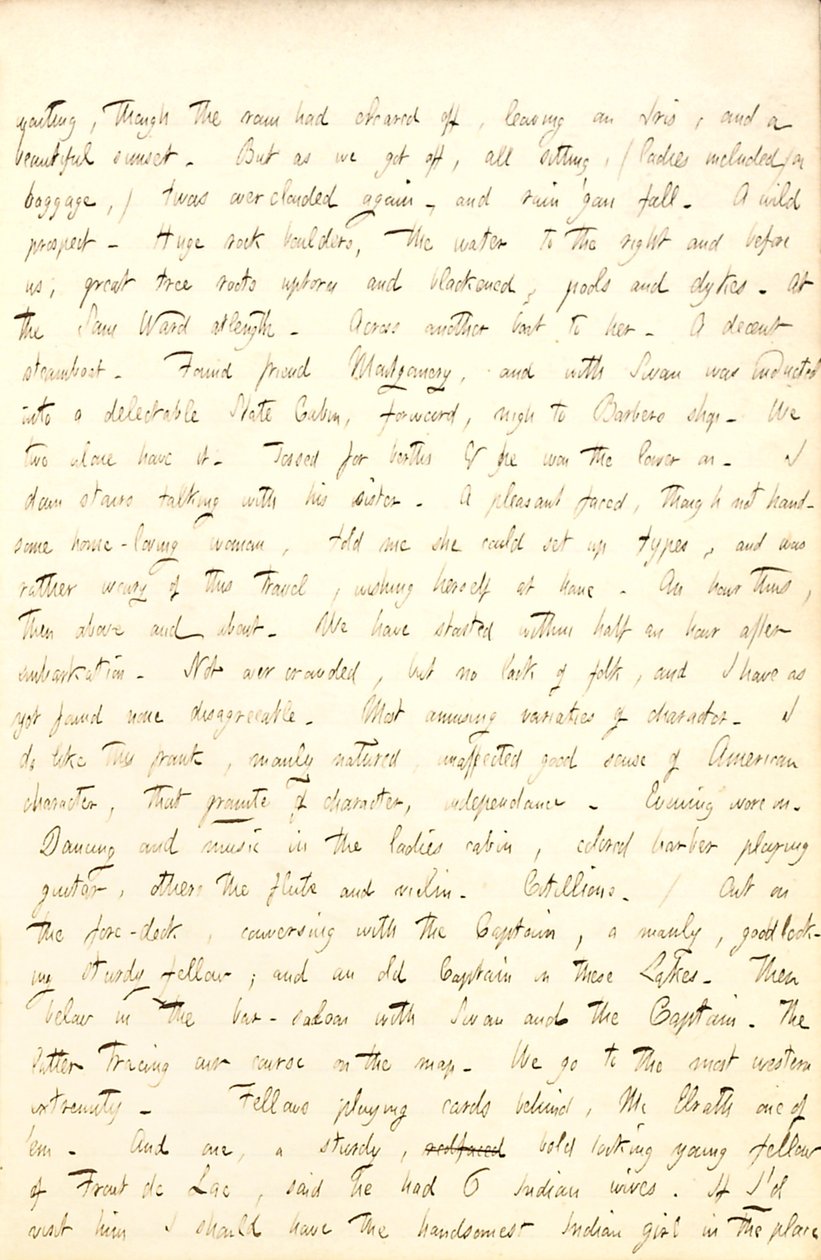 Diari di Thomas Butler Gunn - Volume 6, pagina 59, 13 agosto 1853 da Thomas Butler Gunn