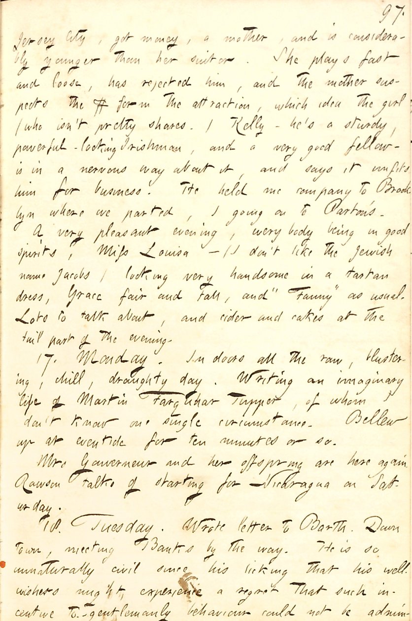 Diari di Thomas Butler Gunn - Volume 8, pagina 104, 16-18 novembre 1856 da Thomas Butler Gunn