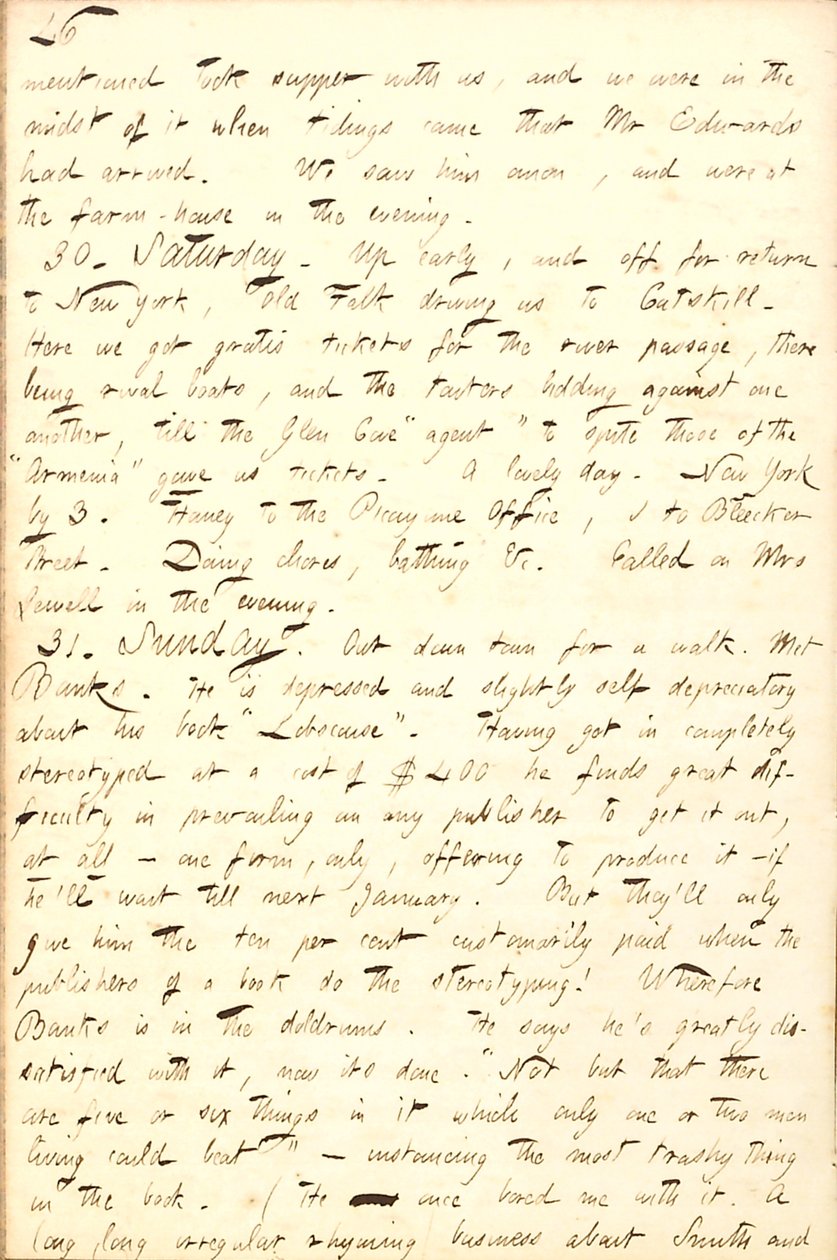Diari di Thomas Butler Gunn - Volume 8, pagina 53, 29-31 agosto 1856 da Thomas Butler Gunn