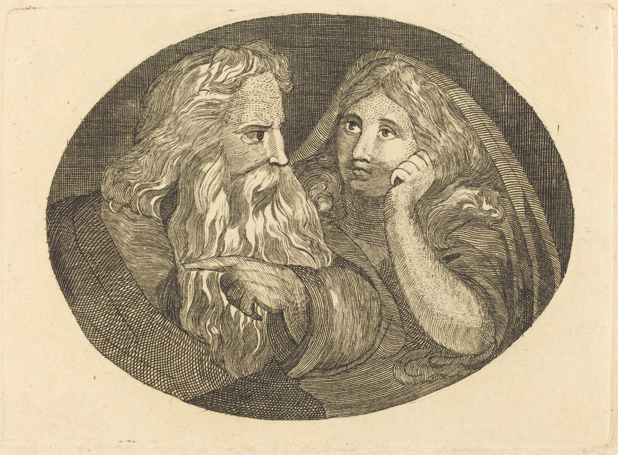 Lear e Cordelia da Thomas Butts, Jr. after William Blake