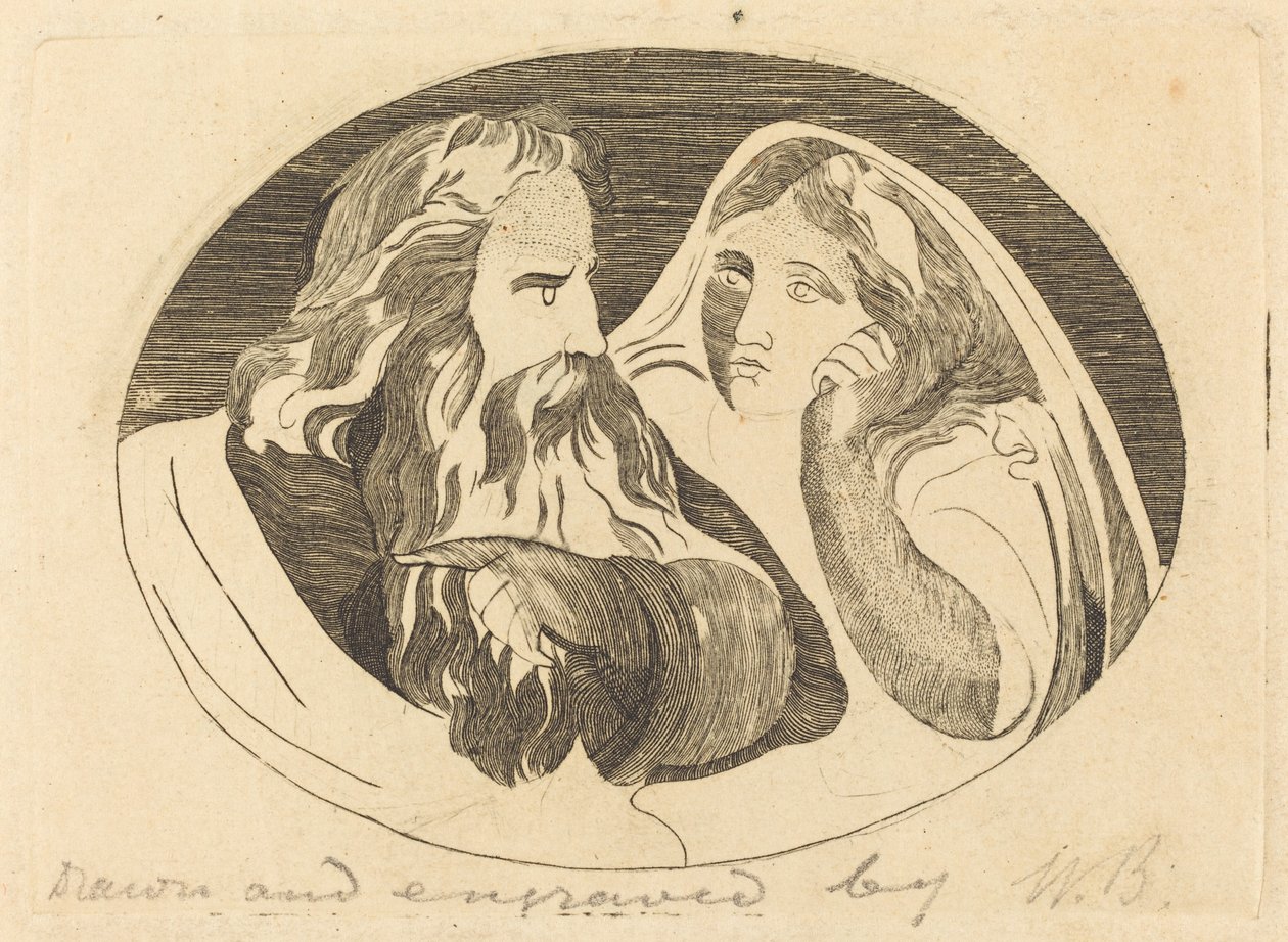 Lear e Cordelia da Thomas Butts, Jr. after William Blake