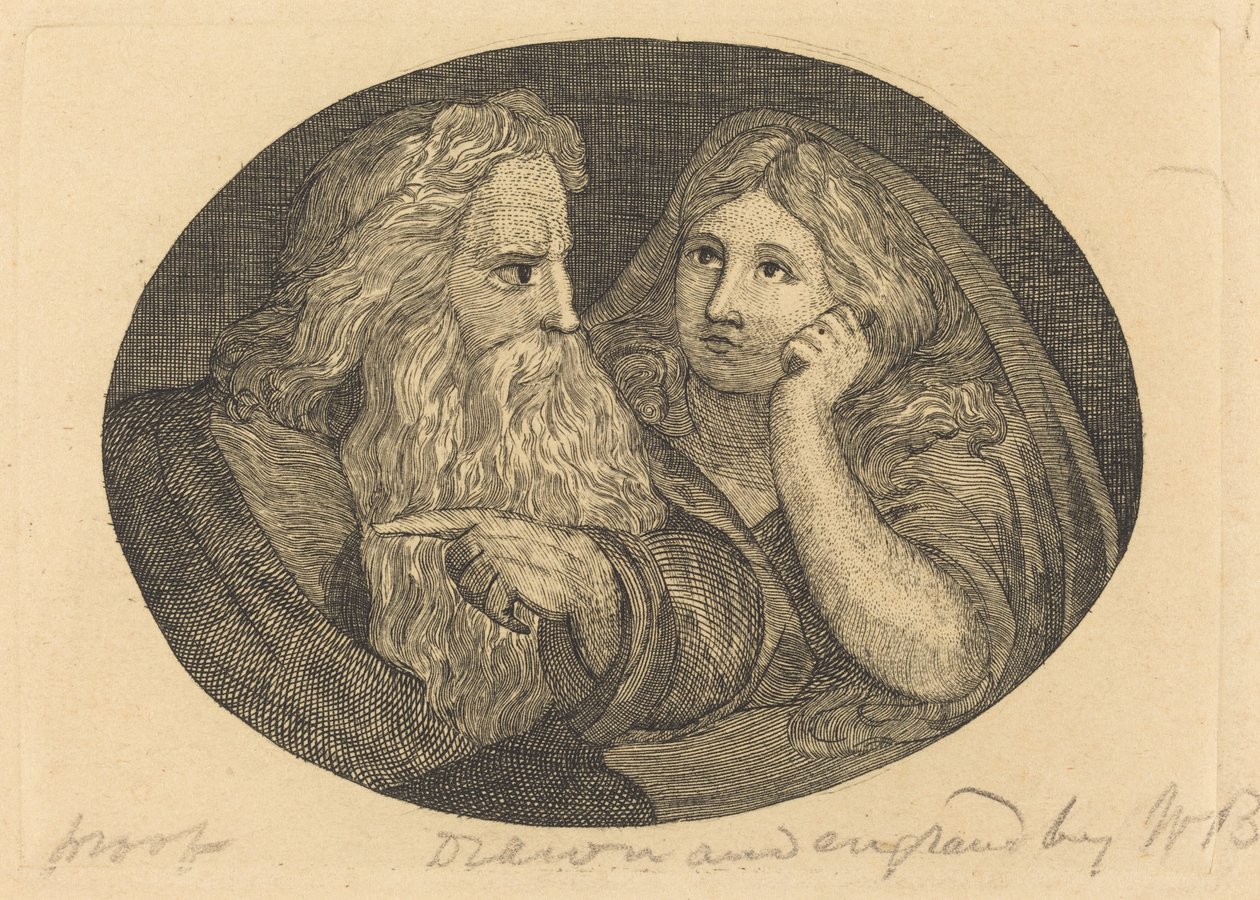 Lear e Cordelia da Thomas Butts, Jr. after William Blake