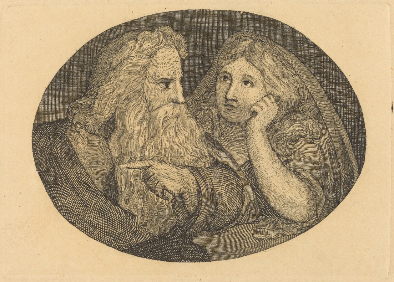 Lear e Cordelia da Thomas Butts, Jr. after William Blake