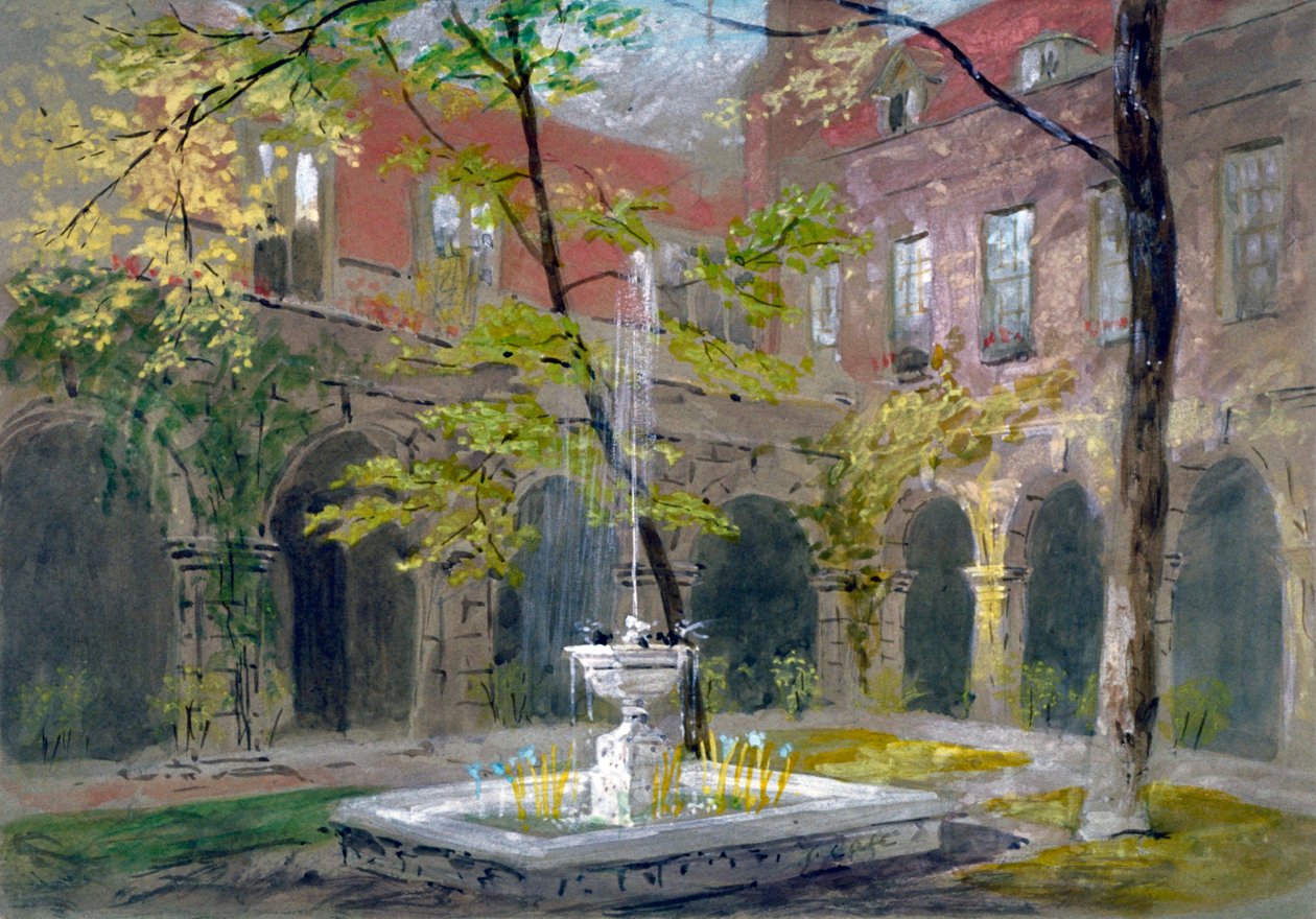 Veduta del piccolo chiostro nell