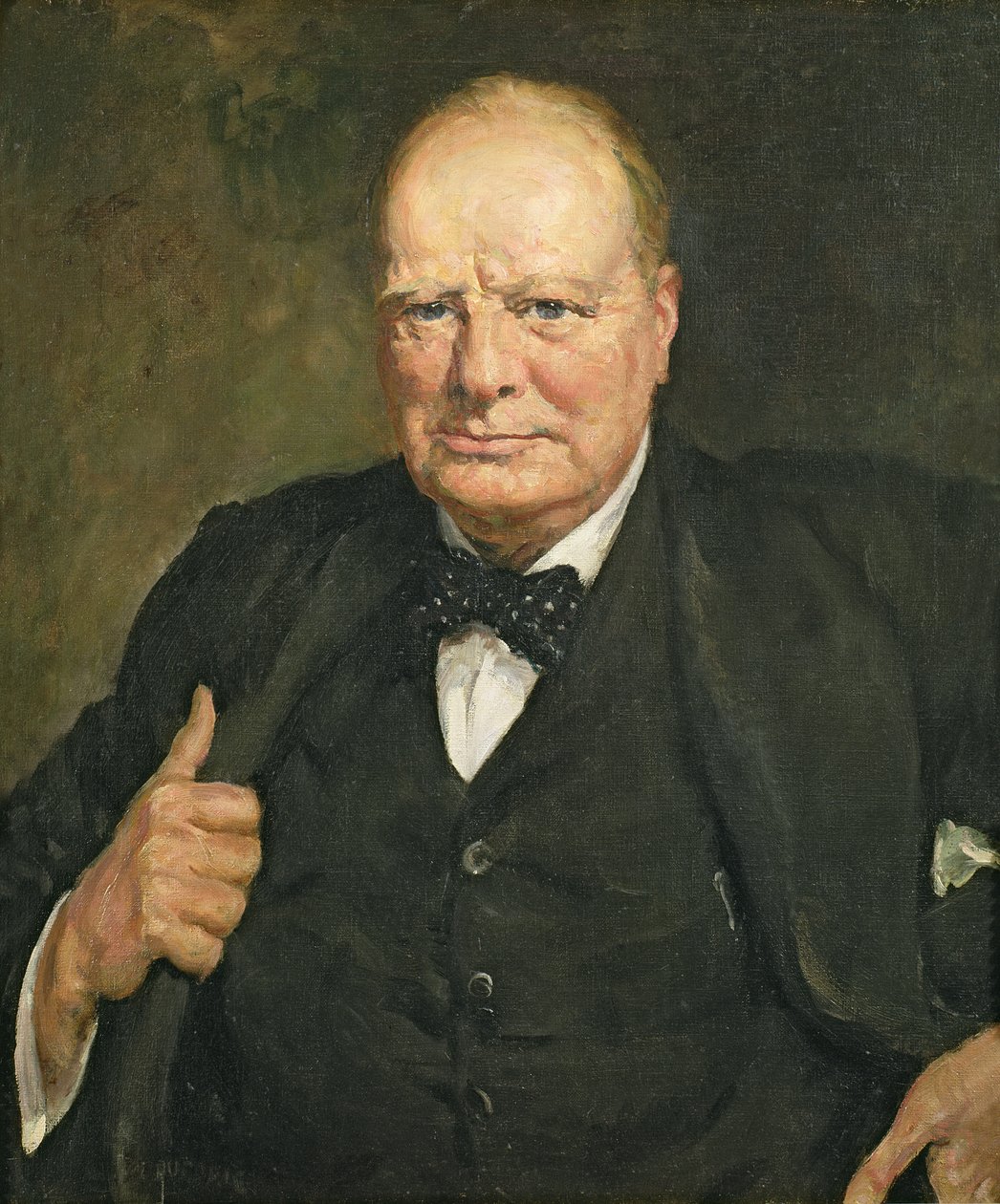 Ritratto di Sir Winston Churchill (1874-1965) da Thomas Cantrell Dugdale