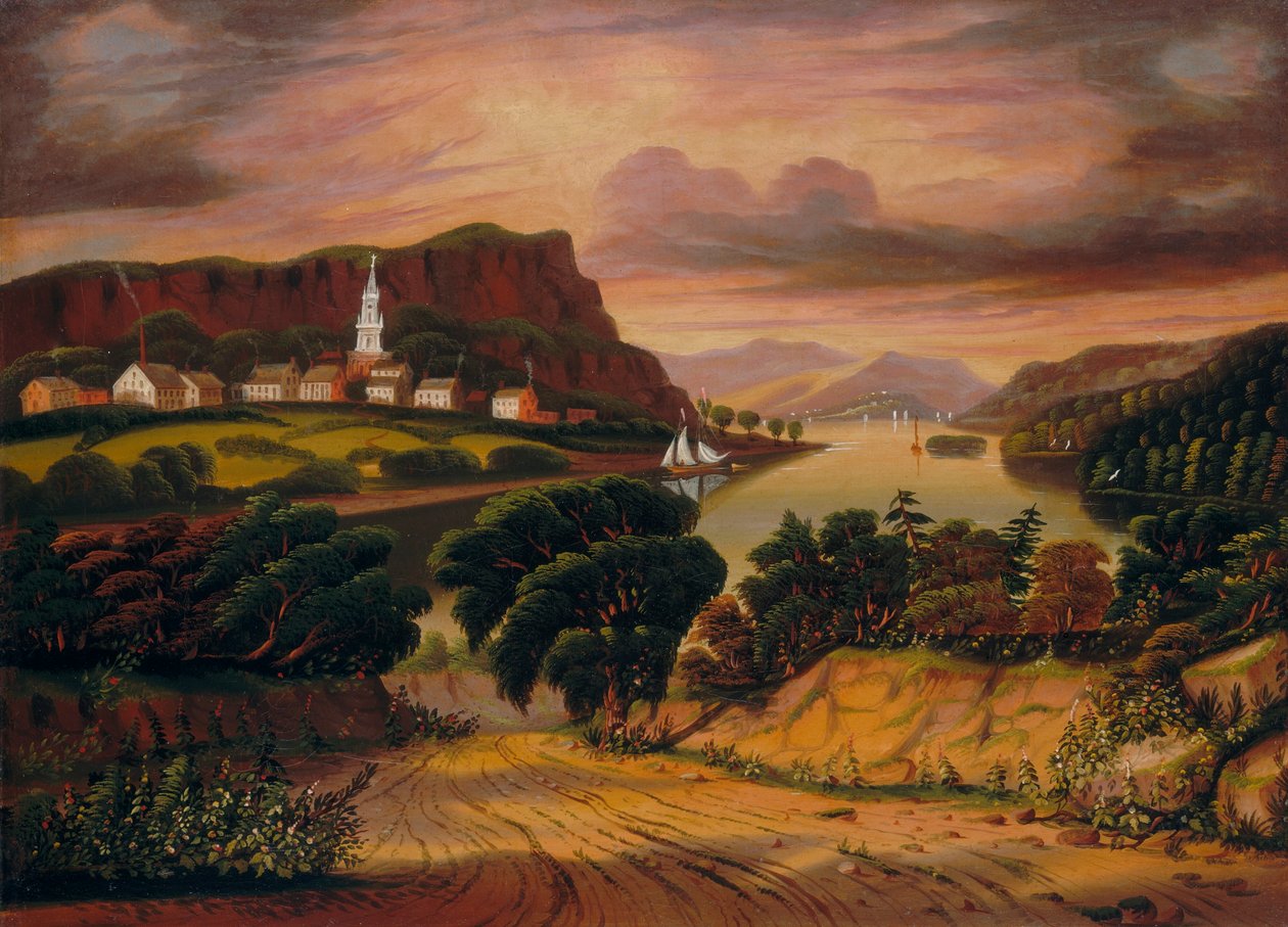 Il lago George e il villaggio di Caldwell da Thomas Chambers