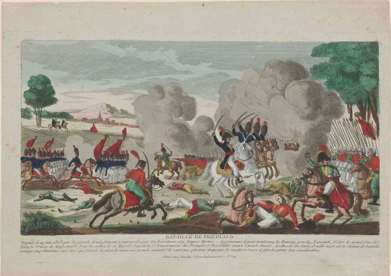 La battaglia di Friedland. Una carica della Guardia Leib russa il 14 giugno 1807, 1808 da Thomas Charles Naudet