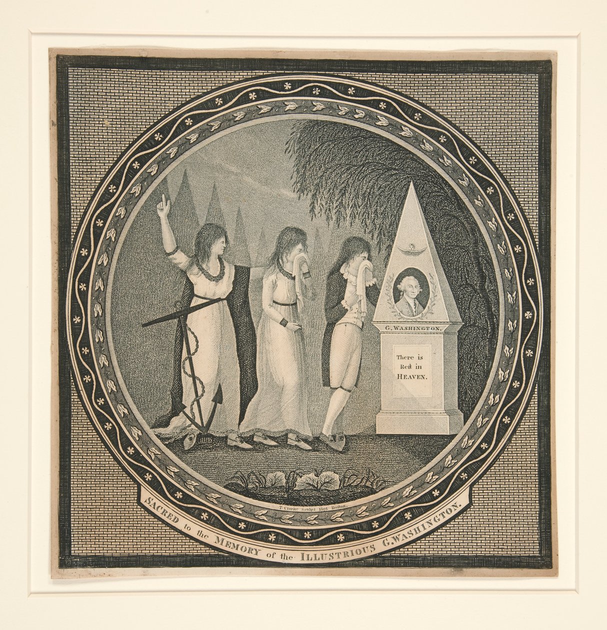 Sacred to the Memory of the Illustrious G. Washington da Thomas Clarke