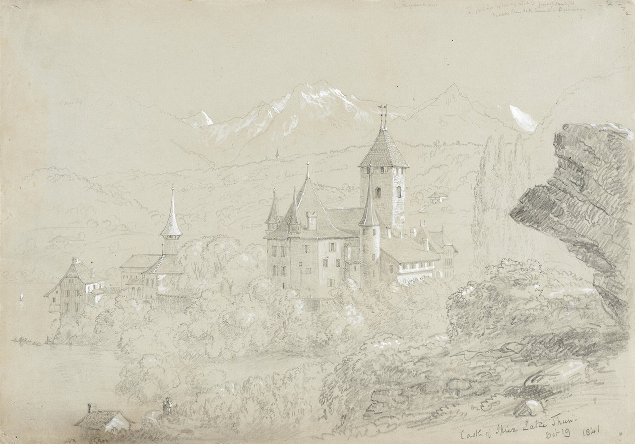 Castello di Spiez, 1841 da Thomas Cole