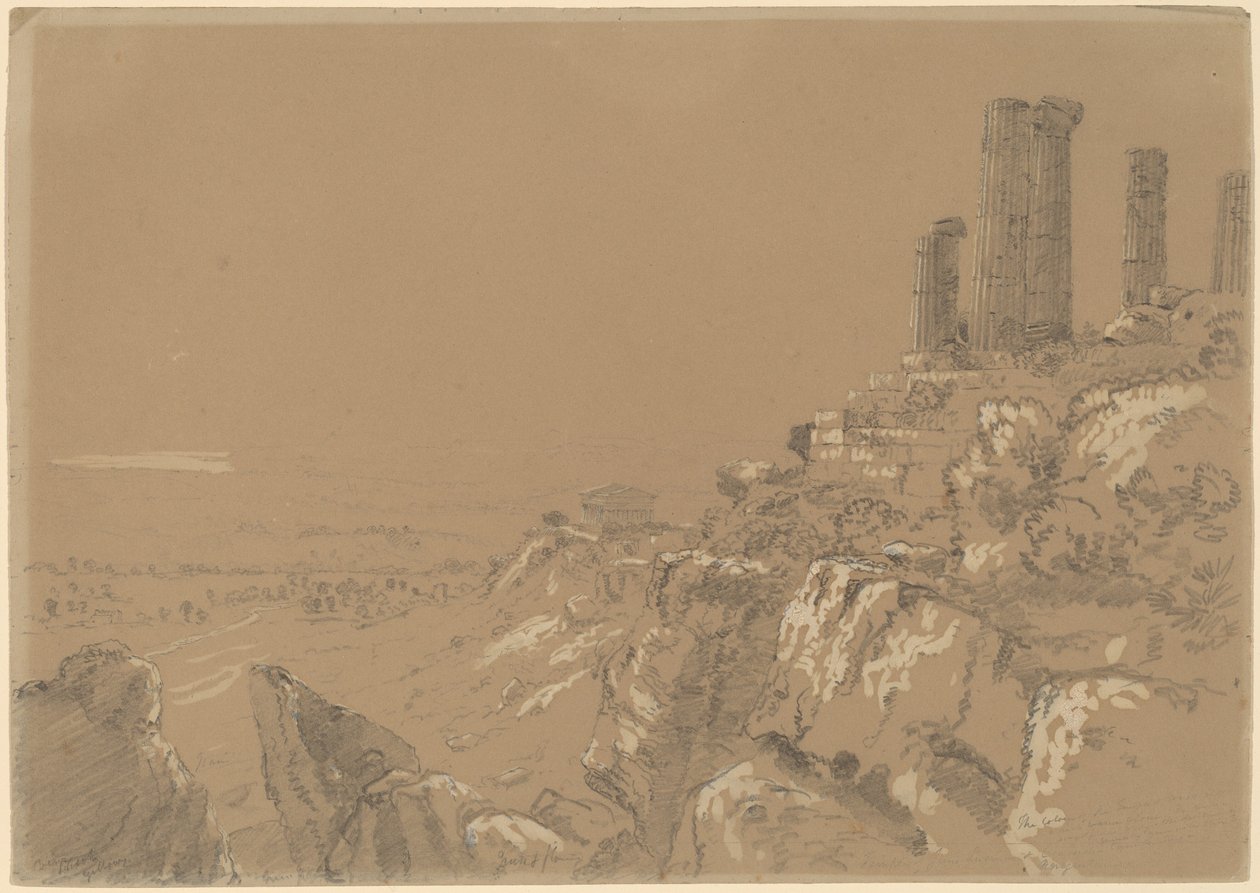 Templi di Giunone, Lucina e Concordia - Agrigento, Sicilia da Thomas Cole