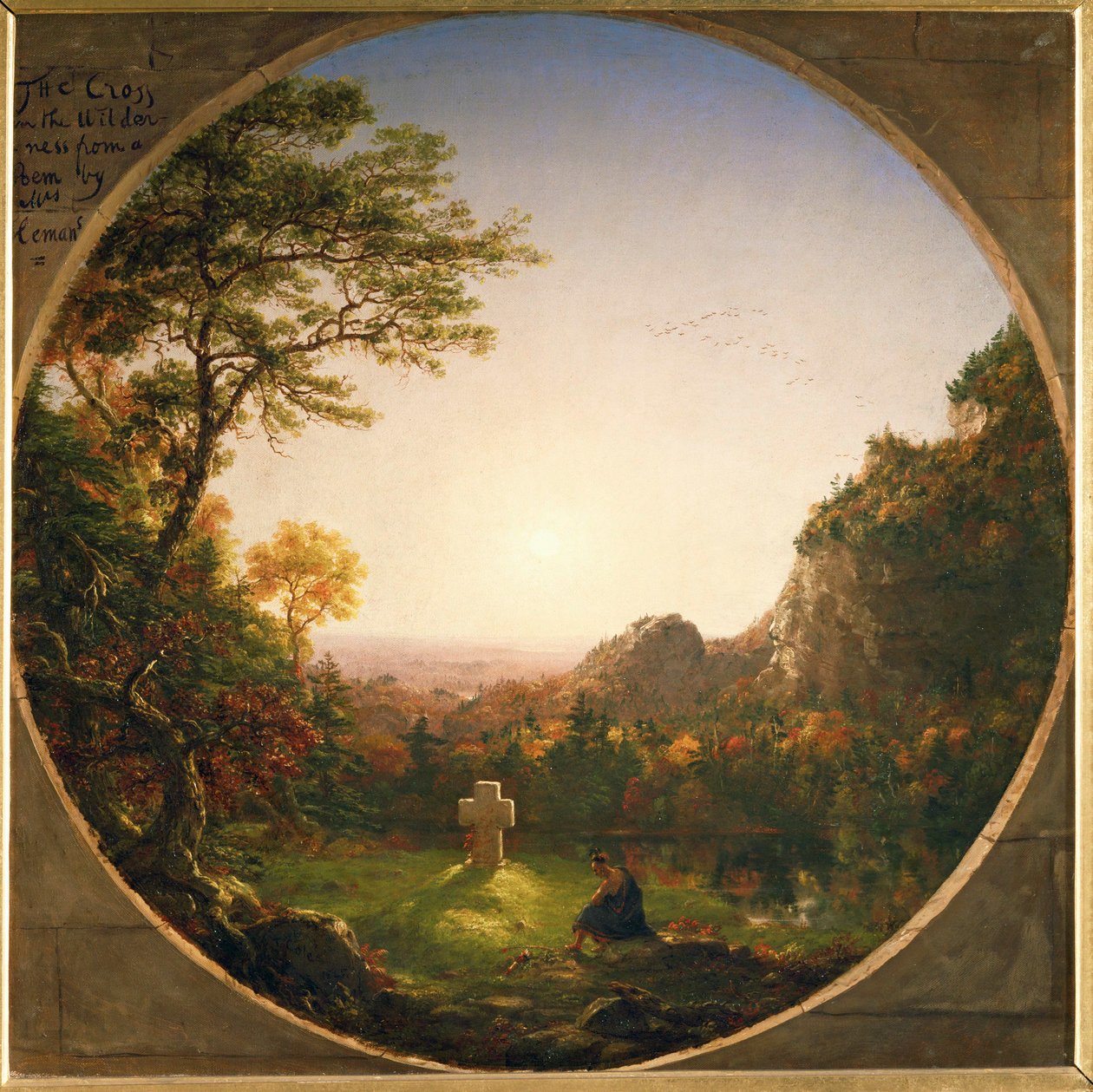 La croce solitaria - da una poesia di Felicia Haymans ... (dipinto su tela) da Thomas Cole