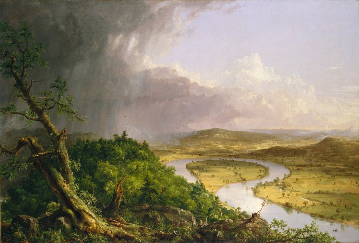 Vista dal Monte Holyoke, Northampton, Massachusetts, dopo un temporale—The Oxbow da Thomas Cole
