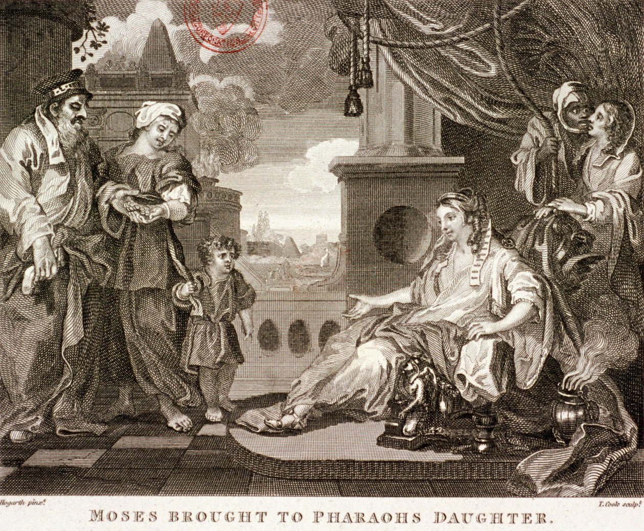 Mosè portato alla figlia del faraone, 1809 da Thomas Cook