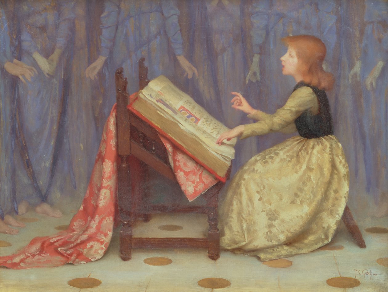 Ragazza seduta in un interno da Thomas Cooper Gotch