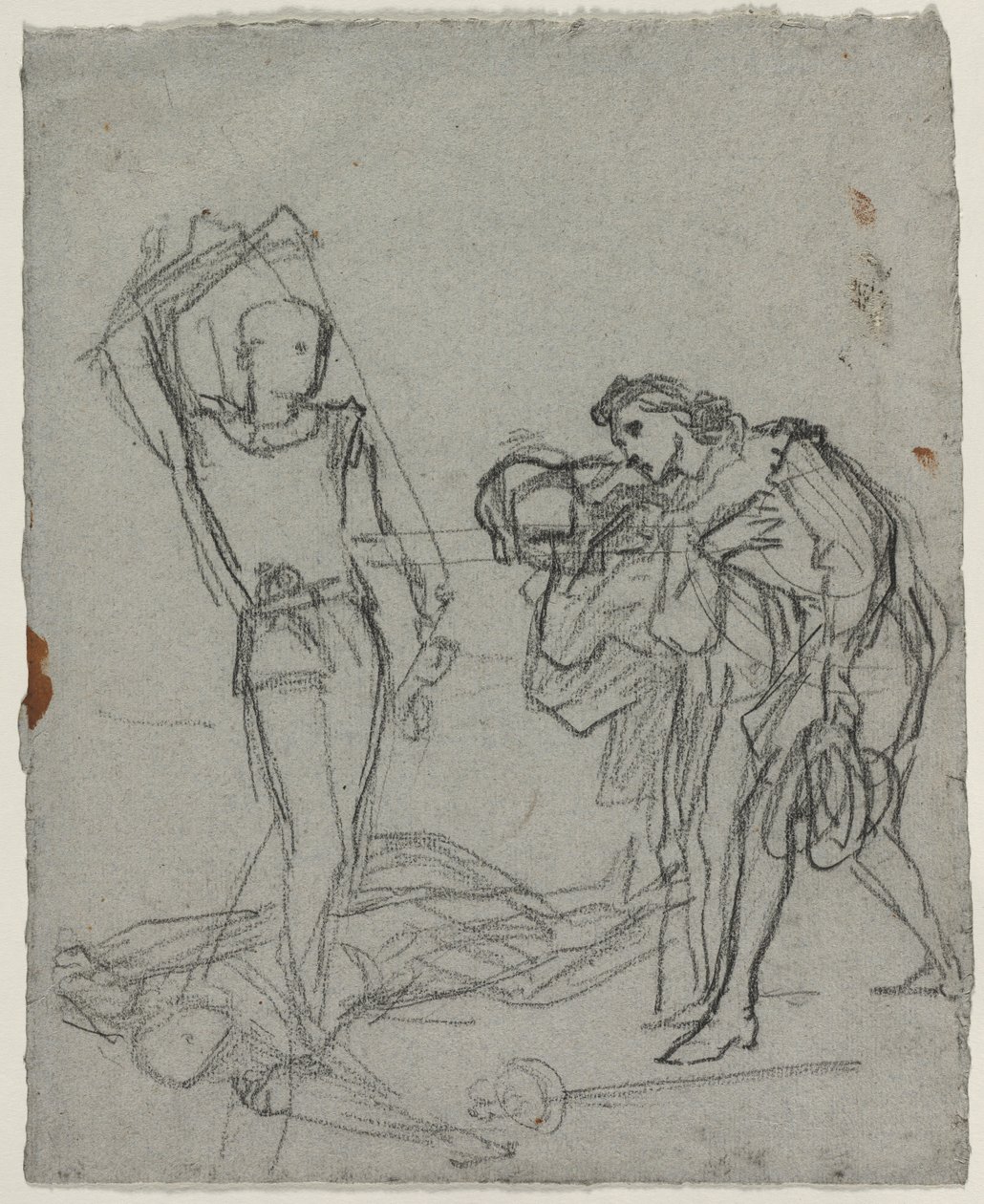 Duello dopo il Ballo in Maschera (recto) da Thomas Couture