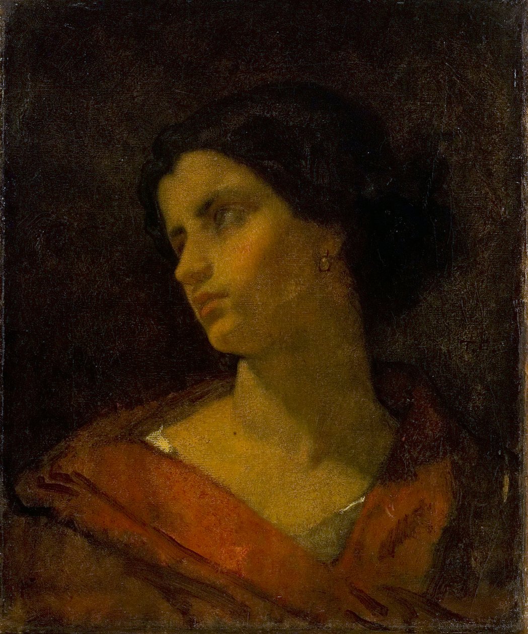 Testa di donna, studio da Thomas Couture