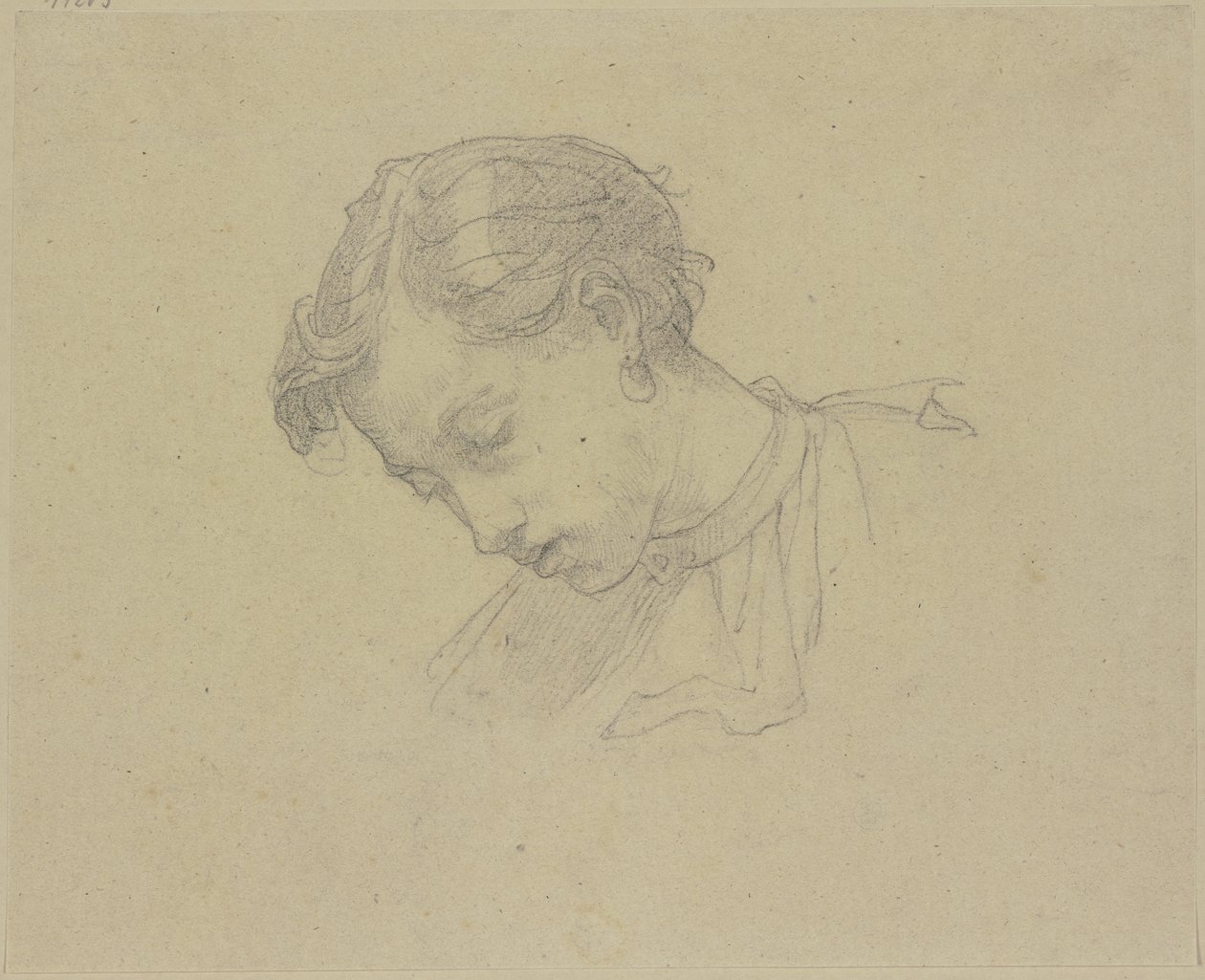Testa di un giovane uomo da Thomas Couture