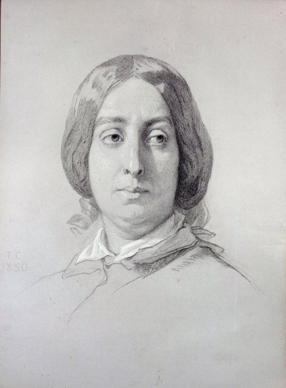 Ritratto della donna di lettere George Sand (1804-1876) Aurore Dupin, Baronessa Dudevant Disegno di Thomas Couture (1815-1879) 1844 Parigi, Museo della Vita Romantica da Thomas Couture