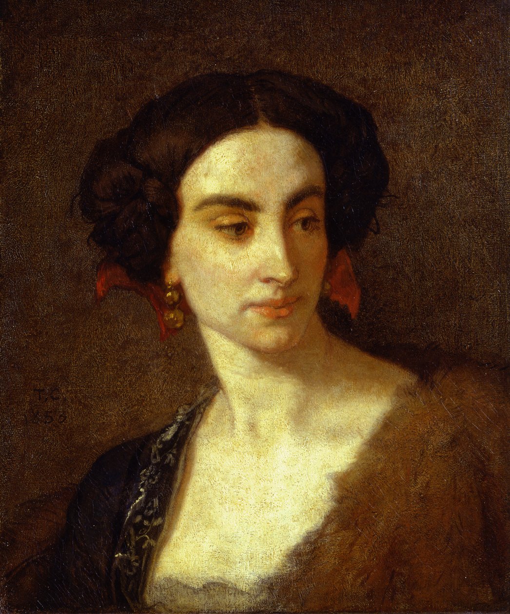 Studio di testa femminile (Mademoiselle Poinsot) da Thomas Couture