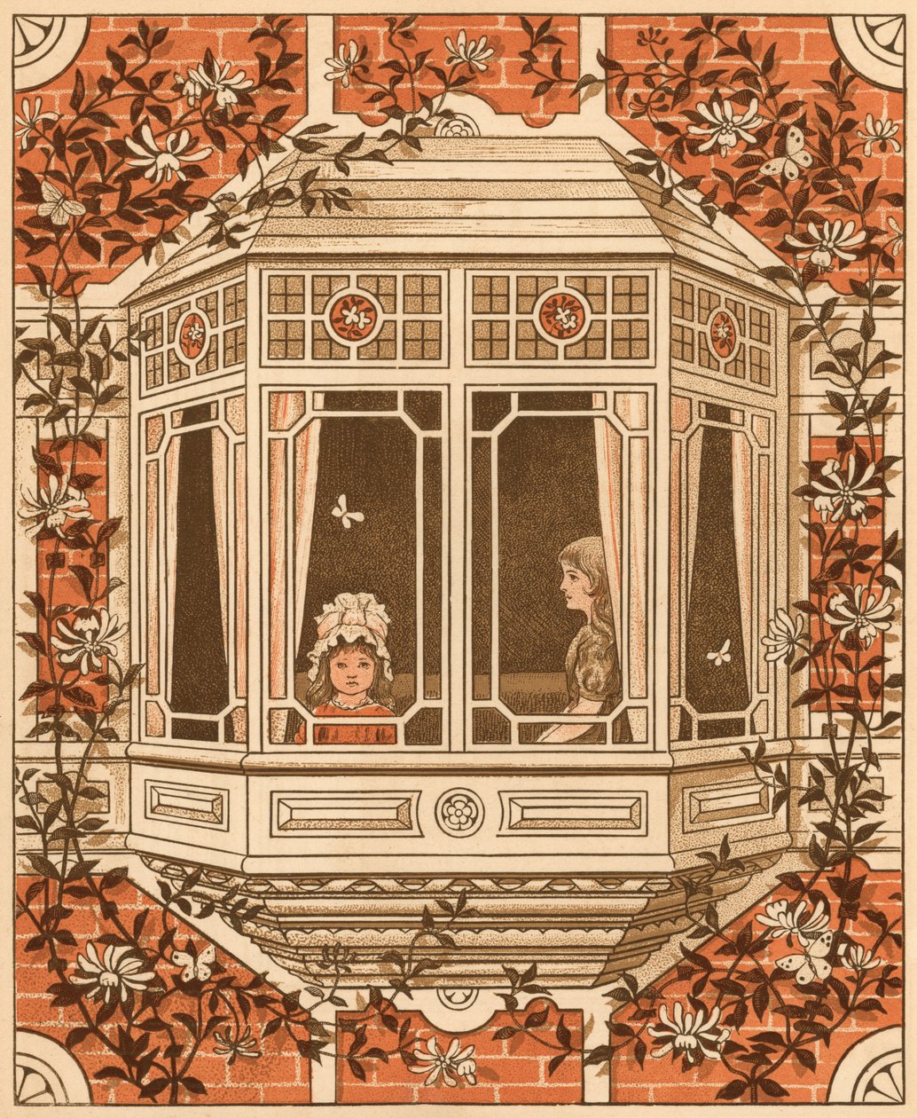 Vita domestica: bambini alla finestra a bovindo da Thomas Crane