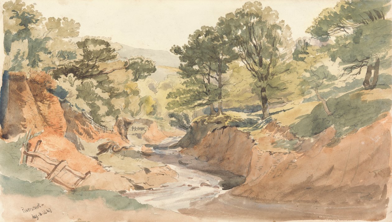 Vista del paesaggio a Powerscourt da Thomas Creswick
